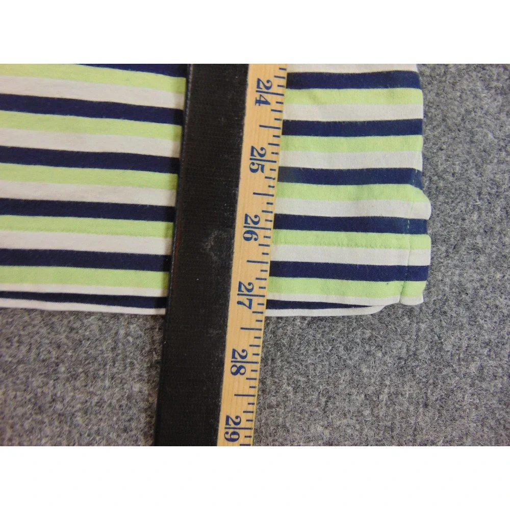 Polo Ralph Lauren Shirt Mens Med Lime‎ Green Blue Striped Cotton Polo Pocket